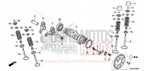 ARBRE A CAMES/SOUPAPE CRF150RE de 2014